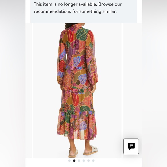 Farm Rio Hidden Animals Mock Neck Long Sleeve Tiered Dress - Picture 3 of 5